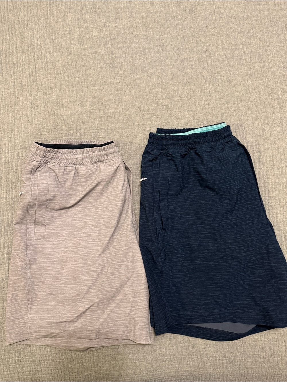 Birddogs Men's Athletic Shorts - Navy & Light Gray with Teal Trim